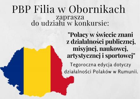 „Polacy w świecie znani z działalności publicznej, misyjnej, naukowej, artystycznej i sportowej”. Tegoroczna edycja dotyczy działalności Polaków w Rumunii.